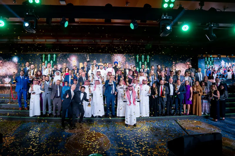 Winners on stage at the Shopping Centre & Retailer MENA Awards