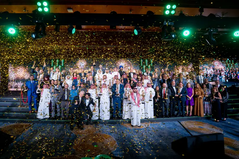 Winners on stage at the Shopping Centre & Retailer MENA Awards