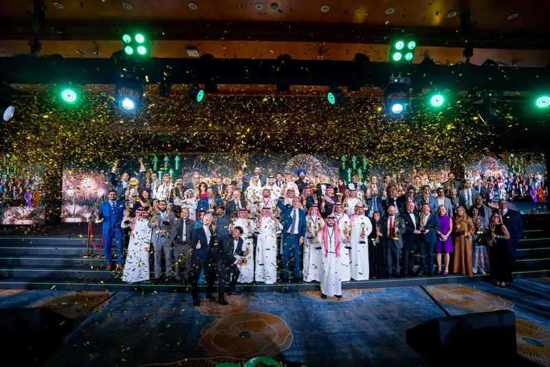 Winners on stage at the Shopping Centre & Retailer MENA Awards