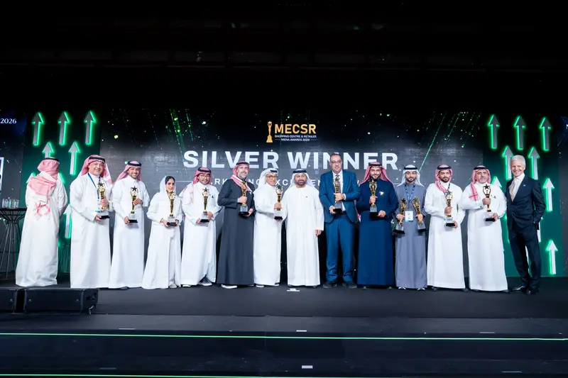 Winners on stage at the Shopping Centre & Retailer MENA Awards